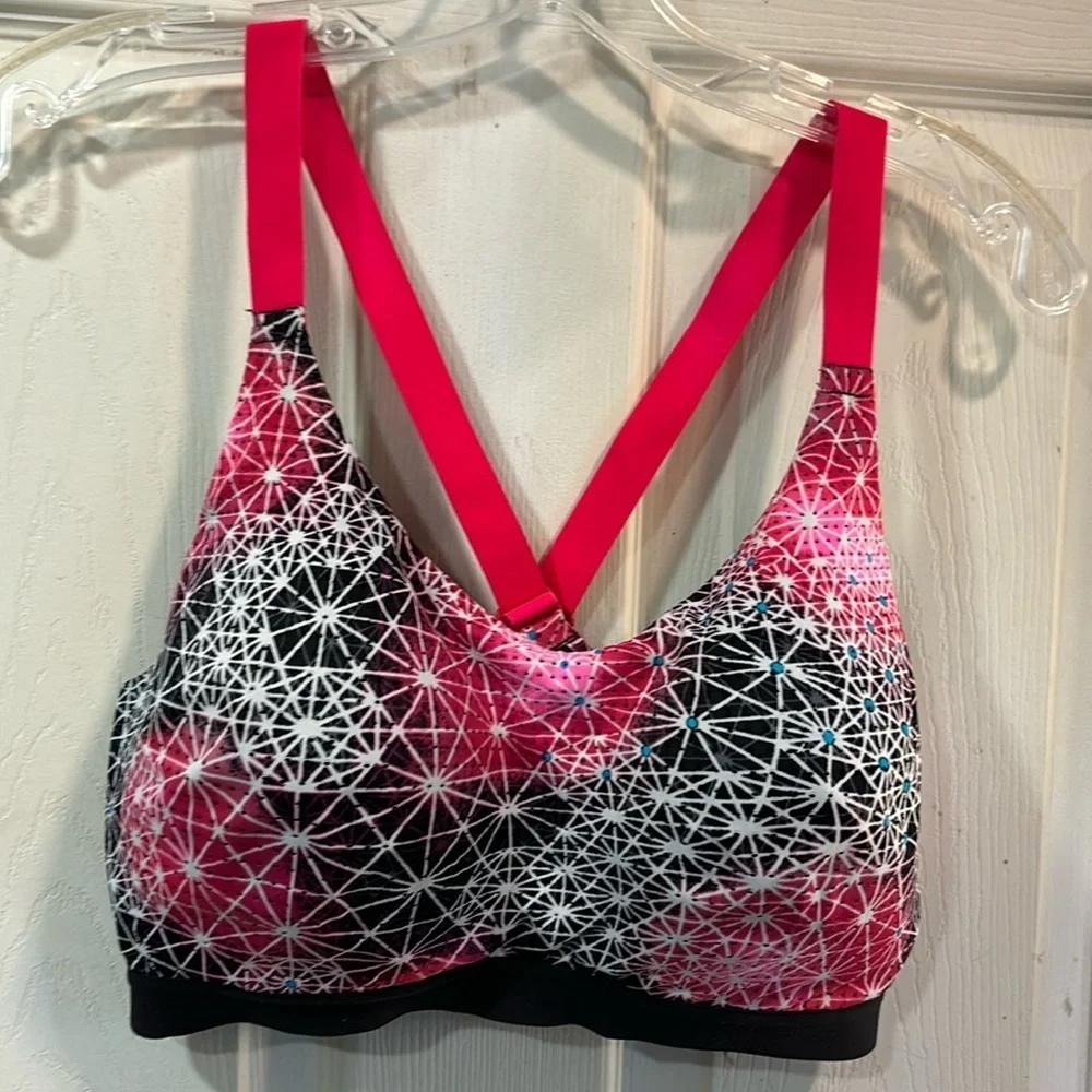 VSX Sport Women Sports Bra Multicolor Crossback Pullover Adjustable Strap 34DD - Picture 1 of 10